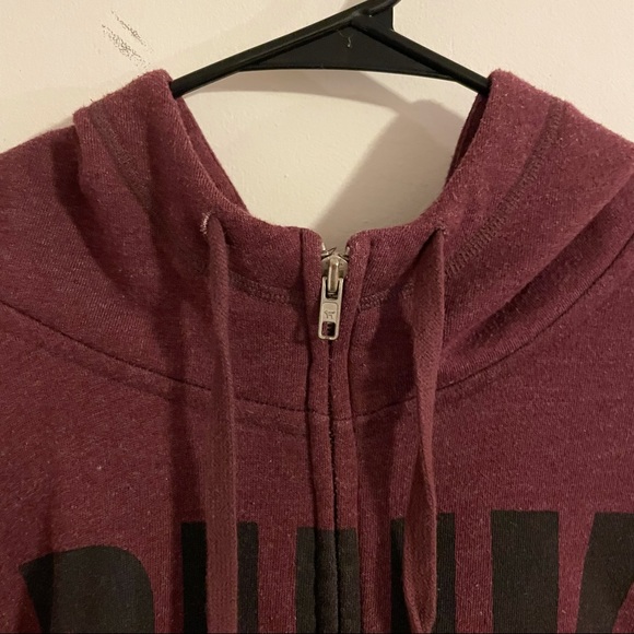 Maroon Victoria Secret Pink Zip Jacket - Picture 4 of 7